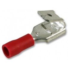 Insulated Red 12 Amp 6.3 x 0.8 mm Push On Multi Stack Blade Crimp Terminal 